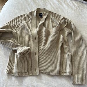 GAP set: Cardi & matching sweater tank. Selling as set. Size Small